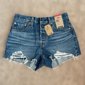 Levi's Women’s Shorts 501 Button Fly W27 High Rise NWT